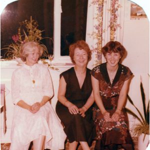 Pat Darlington, friend Alma, Lesley Riley